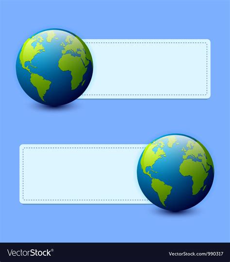 planet earth banners royalty  vector image
