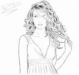 Swift Taylor Coloring Pages Drawing Printable Famous Print Color Outline Printables Singers Adult Adults Popular Getcolorings Clipart People Drawings Getdrawings sketch template