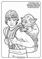 Yoda Luke Skywalker Coloringoo sketch template
