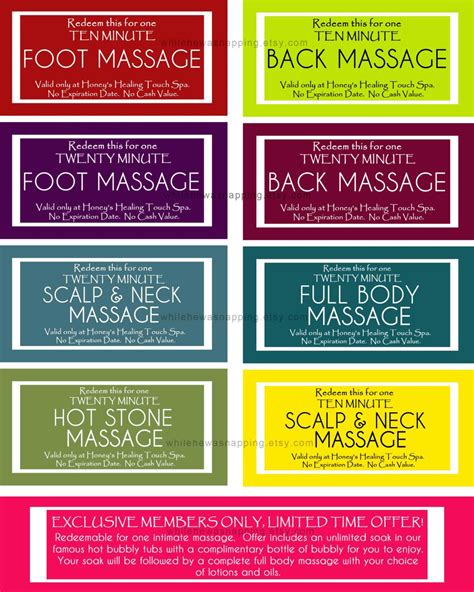 massage coupons     instant