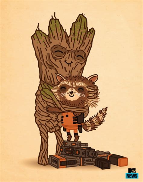 Guardians Of The Galaxy Rocket Raccoon And Groot