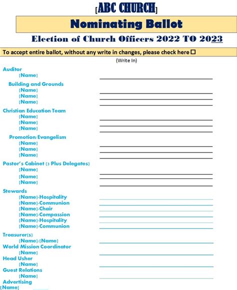 election ballot paper templates excel word template