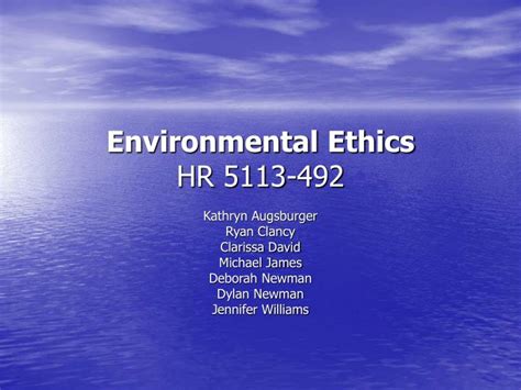 Ppt Environmental Ethics Hr 5113 492 Powerpoint