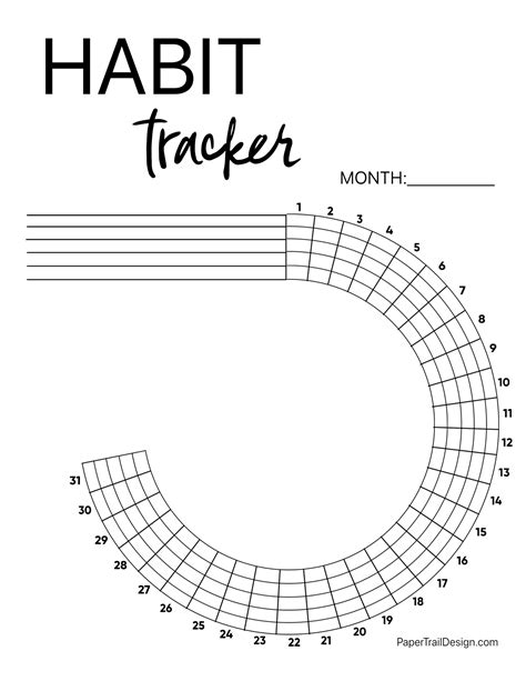 printable habit tracker circle printable form templates  letter
