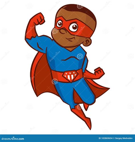 superhero boy cartoon character stock vector illustration  isolated