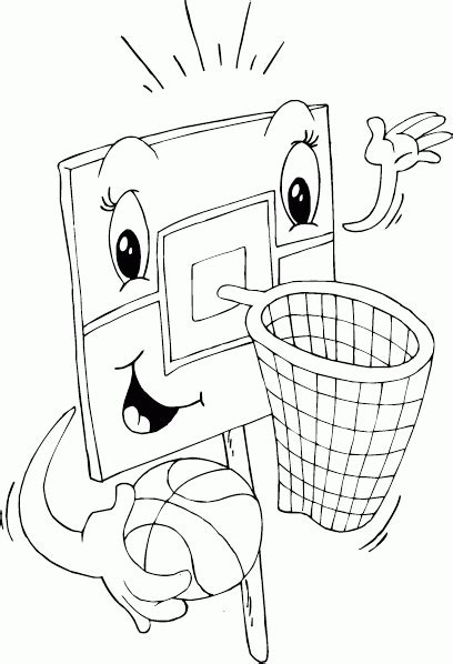 basketball net coloring page coloringcom