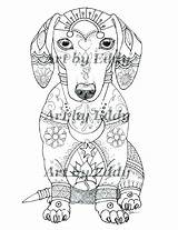 Coloring Dog Weiner Pages Getcolorings Dachshund Printable sketch template