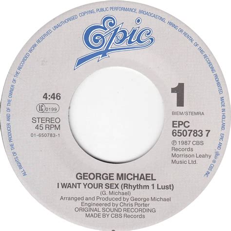George Michael I Want Your Sex 7 Si Nl 1987 Het