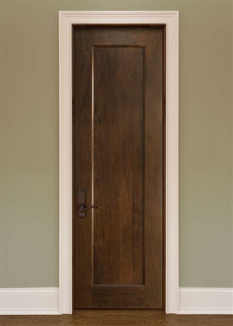 interior door custom single solid wood  dark walnut finish classic model gdi