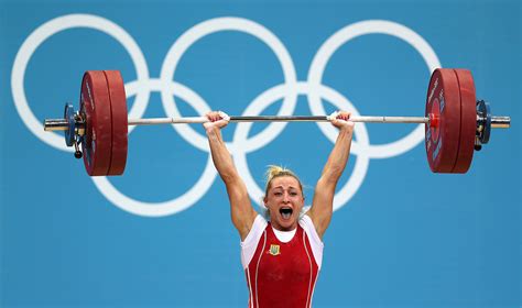 olympic weight lifters    snatch grunt drop