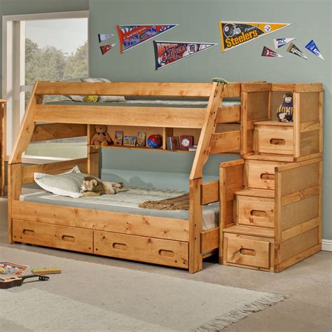 chelsea home twin  full bunk bed  trundle reviews wayfair
