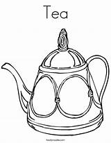 Coloring Teapot Pages Popular sketch template