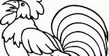Ayam Mewarnai Jantan Berkokok Paud Kartun Binatang sketch template