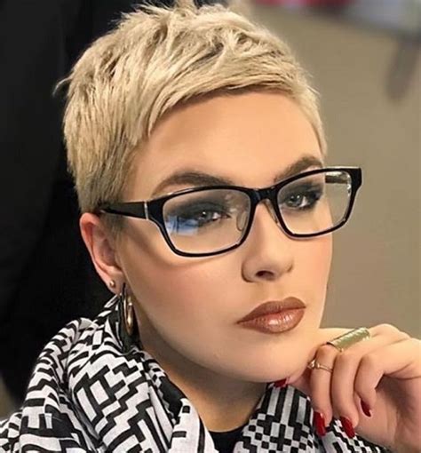 short hairstyles  curly glasses  color ideas