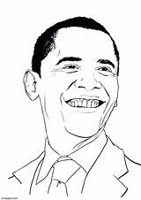 Obama Coloring Barack Pages President Printable Getcolorings Color sketch template