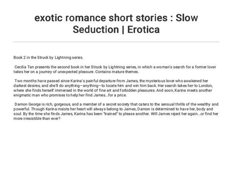 Exotic Romance Short Stories Slow Seduction Erotica