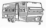 Coloring Gypsy Sketch Caravana sketch template