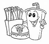 Food Coloring Pages Colouring Kawaii Junk Fast Kids Unhealthy Print Meal Para Color Lunch Colorear Coloring4free Drawing Printable Foods Healthy sketch template