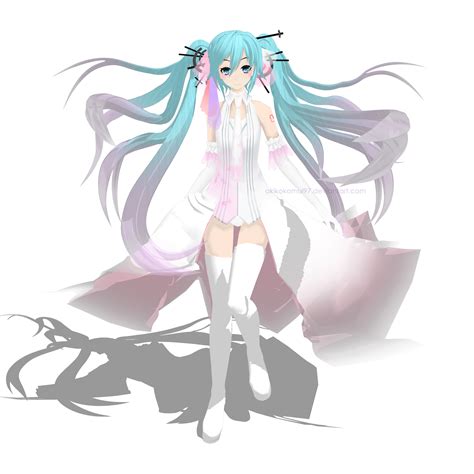 mmd tda hatsune miku white princess  akikokamui  deviantart