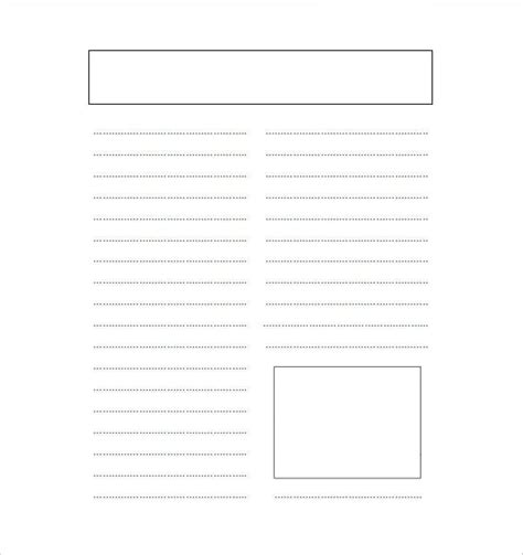 printable blank newspaper template  printable templates
