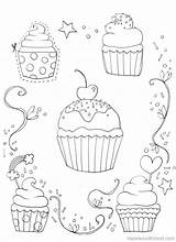 Coloring Sprinkles Pages Template Printable Cupcakes Visit sketch template