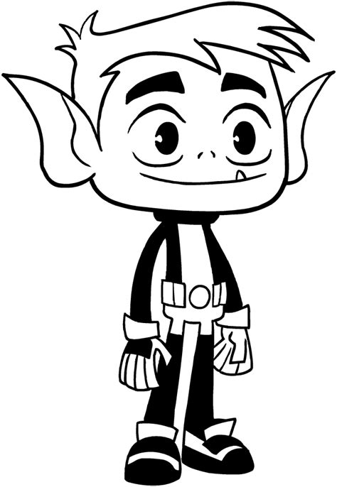 beast boy   teen titans  coloring pages