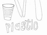 Plastic Recycling Colouring Materials sketch template