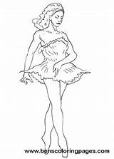 Coloring Dancer Pages Sheet sketch template