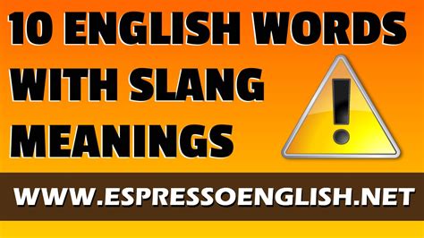 english words  slang meanings youtube