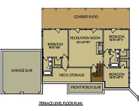 bedroom floor plan ranch house plan  max fulbright designs