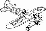 Aircraft Biplane Airplanes Coloringhome Getcolorings sketch template