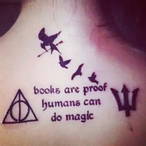 harry potter divergent the hunger games and percy jackson literary quote tattoos popsugar
