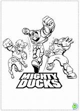Coloring Ducks Pages Mighty Dinokids Anaheim Hockey Template Disney Close sketch template