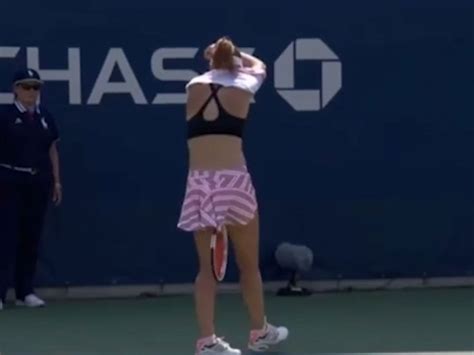 Alize Cornet Given Code Violation For Removing Top During