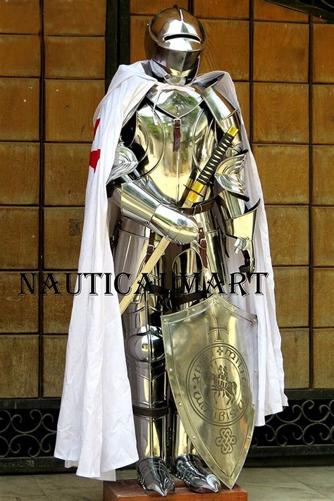 nauticalmart knight suit  armor combat full body armor halloween costume mens armor shields