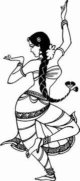Indian Dancing Drawings Sketches Dance Clipart Drawing Pencil Danza Coloring Diwali Sangeet Classical Sketch Outline Girl Poses Folk Dessin Madhubani sketch template