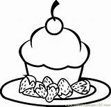 Coloring Food Pages Printable Color Birthday Sheets Cupcake Kids Meals Nature Colouring Wedding Para Cupcakes Colorear Ready Clipart Google Coloringpages101 sketch template