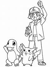 Charmander Coloring Pages Pikachu Pokemon sketch template