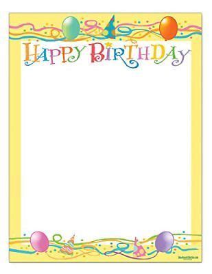 birthday stationery     sheets happy birthday printer paper