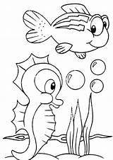Coloring Fish Pages Ocean Easy Print Choose Board Animal Printable Detailed Sea sketch template