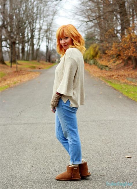 bearpaw boots and waffle knit top the magic is alive and well waffle