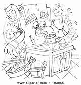 Wash Coloring Basin Outline Happy Clipart Royalty Illustration Bannykh Alex Rf 2021 sketch template