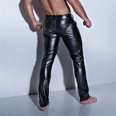 2021 plus size men sexy wetlook faux leather lingerie