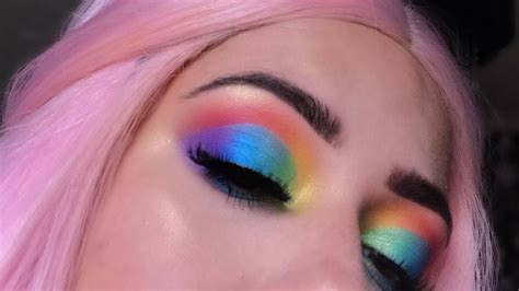 Rainbow Eye Makeup For The Lgbt Community Pride Month Live Youtube