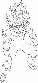 Vegeta Majin Lineart Dbz Brusselthesaiyan Goku sketch template