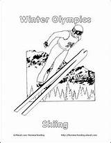 Olympics Winter Coloring Olympic Sheets Pages Book Printable Colors Kids Skiing Colouring Ski Downhill Adults Games Activity Homeschooling sketch template