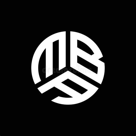 mba letter logo design  black background mba creative initials