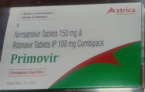 primovir nirmatrelvir mg tablets ritonavir mg tablets  rs box  hyderabad