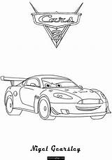 Cars Nigel Coloring Gearsley Printable Ecoloringpage Pages Jeff Disney sketch template