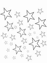 Coloring Star Sheets Pages Top sketch template